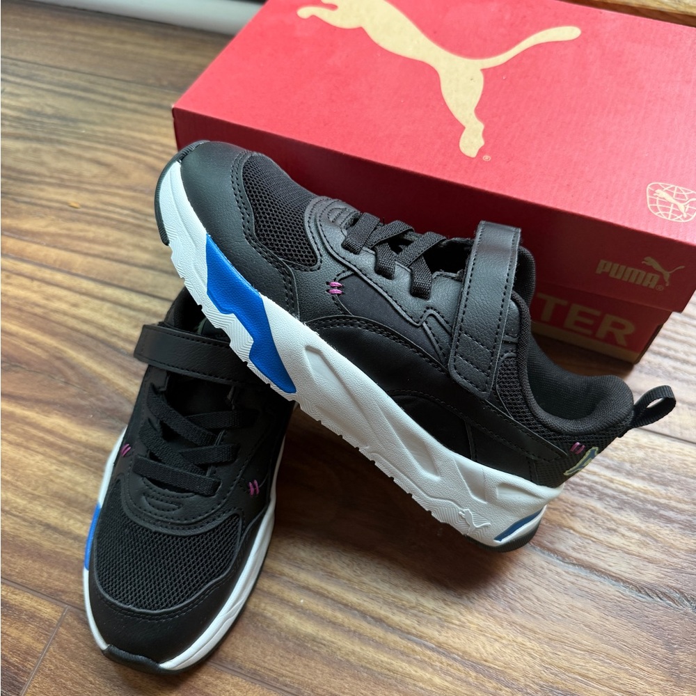 Puma Black kids sneakers, Velcro